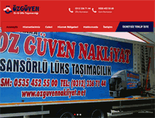 Tablet Screenshot of ankaraozguvennakliyat.net